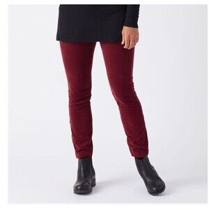 Duluth Women's Corduruy Pants Size 18 High Rise Skinny Ankle Red Maroon Stretch